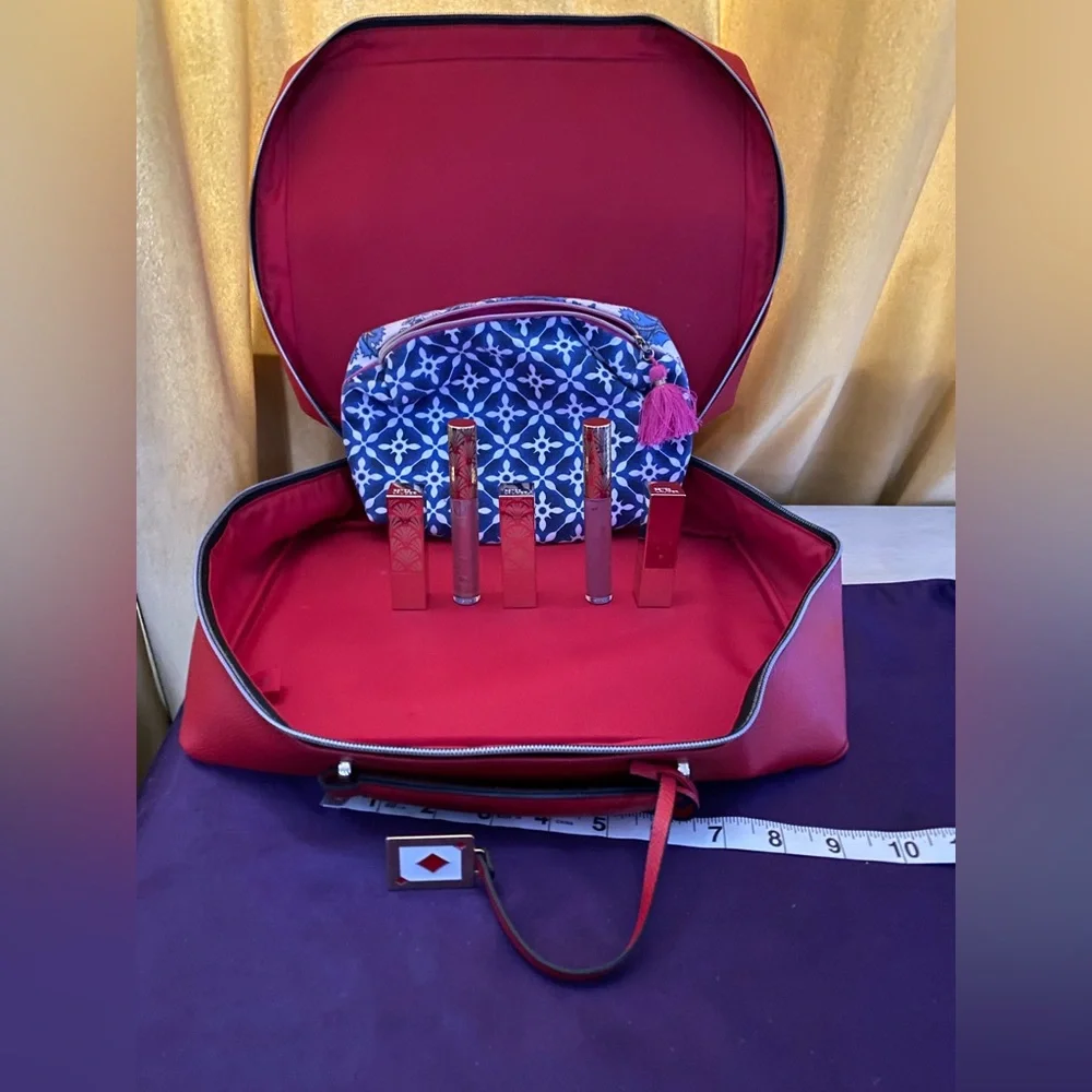 NWT Estee Lauder 5 Lipstick Set 2 Travel Cosmetic Bags Limited Edition Colors 😍 - Picture 9 of 9